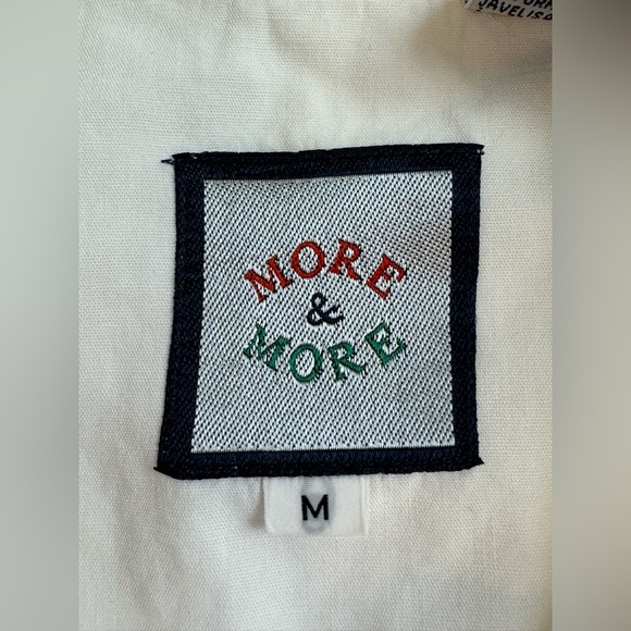 Vintage Gingham Shirt Medium Embroidered Dogs Cotton Androgynous Bulldogs White - Picture 7 of 13